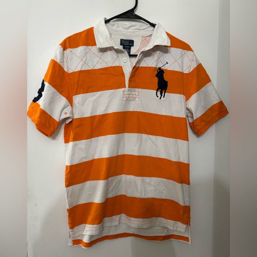 POLO by Ralph Lauren Youth Big Pony 3 Short Sleeve Rugby Polo Size XL Preppy